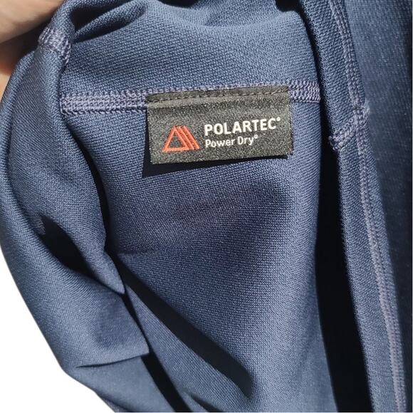 The North Face Blue 1/4 Zip Pullover Men's Polartec Power Dry Base Layer Size L - Picture 7 of 7
